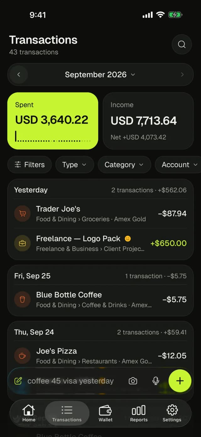Ledger · this month